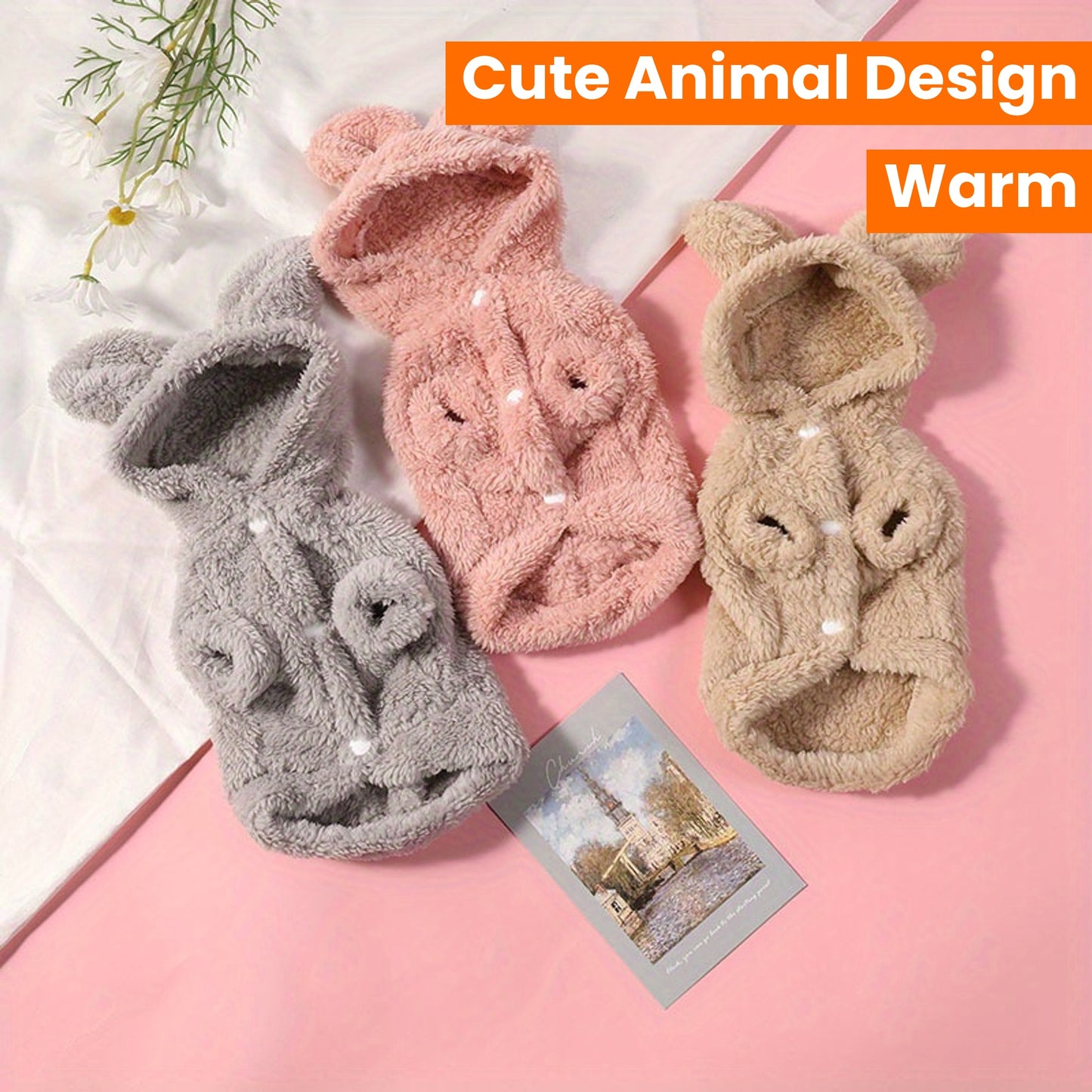 Bear Hoodie Sweater for Small Dogs
