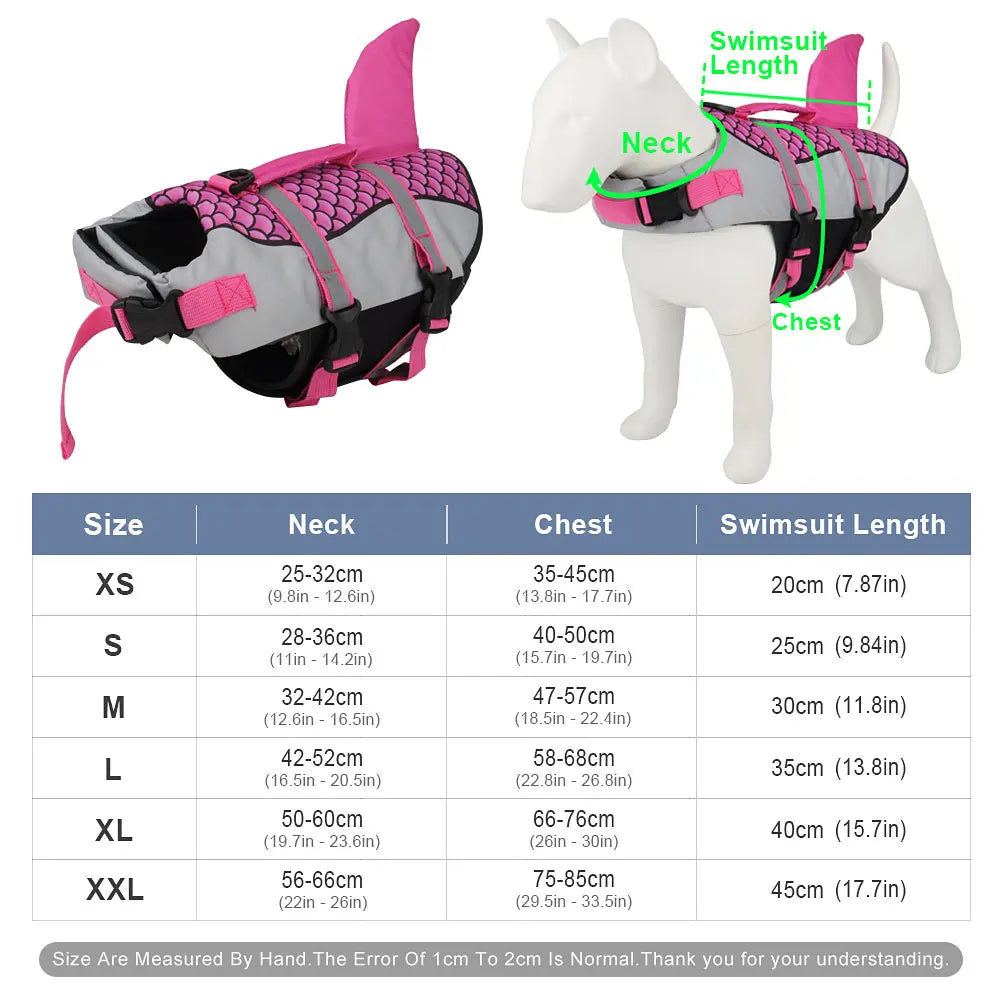 Shark Swim Dog vest